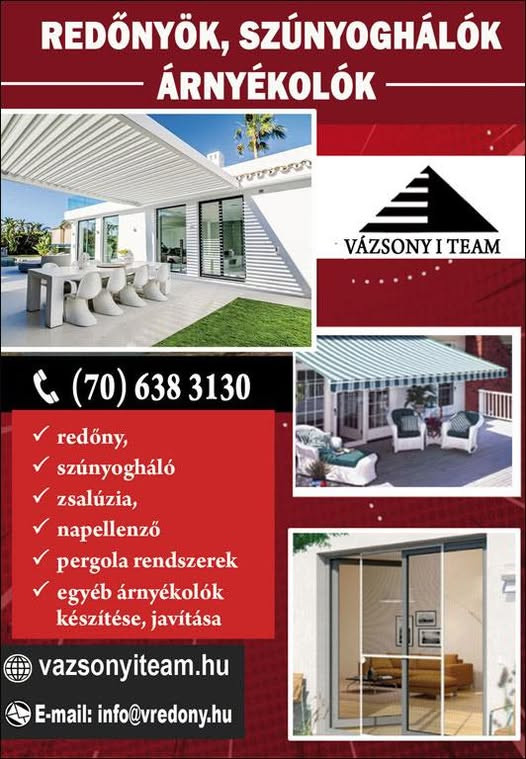 Redőny árnyékolástechnika Vázsonyi Team kép