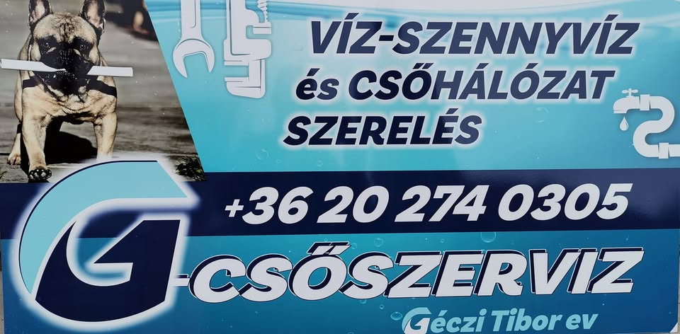 Géczi Tibor víz, szennyvíz, központi fűtés és csőhálózat szerelő. Békés megye, Csongrád megye kép