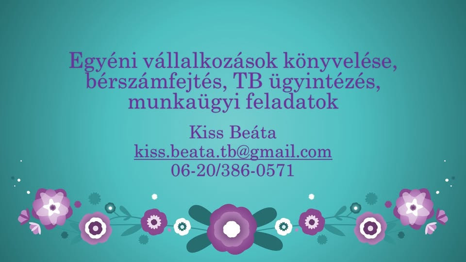 Kiss Beáta könyvelés, bérszámfejtés Budapest 17 kerület kép