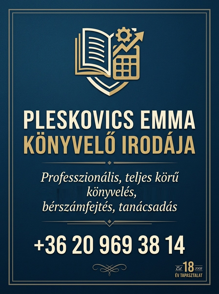 Teljeskörű könyvelés Budapest 14 kerület Pleskovics Emma Éva kép