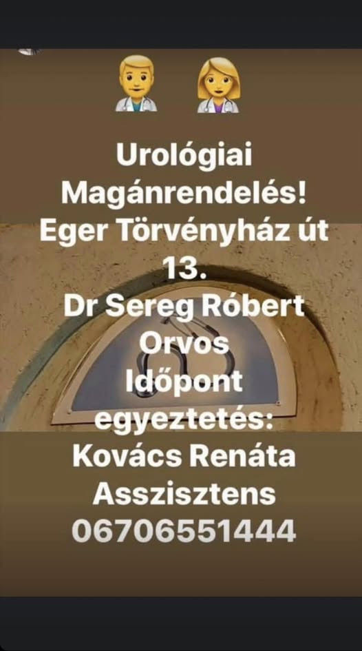 Dr. Sereg Róbert Urológia magánrendelés Eger, Mezőkövesd kép
