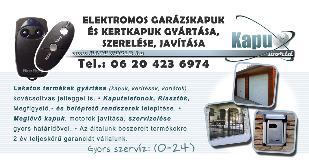 Garázskapu, ipari kapu Kapu-World Kft. Székesfehérvár kép