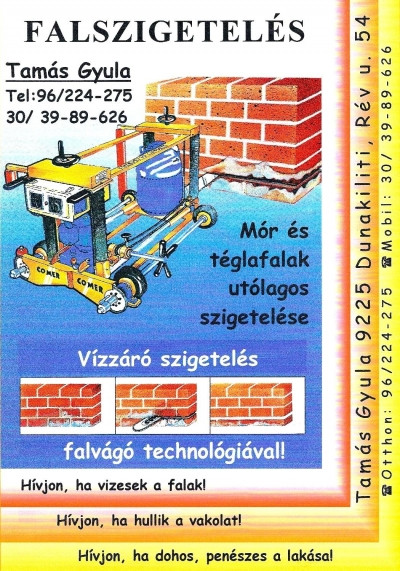 Tamás Gyula Falszigetelő Dunakiliti kép