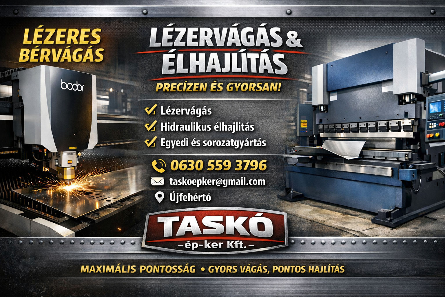 Taskó Ép Ker Kft - Fémmegmunkálás, Fémszerkezet gyártás, lézer vágás, plazma vágás, esztergálás Szabolcs megye kép