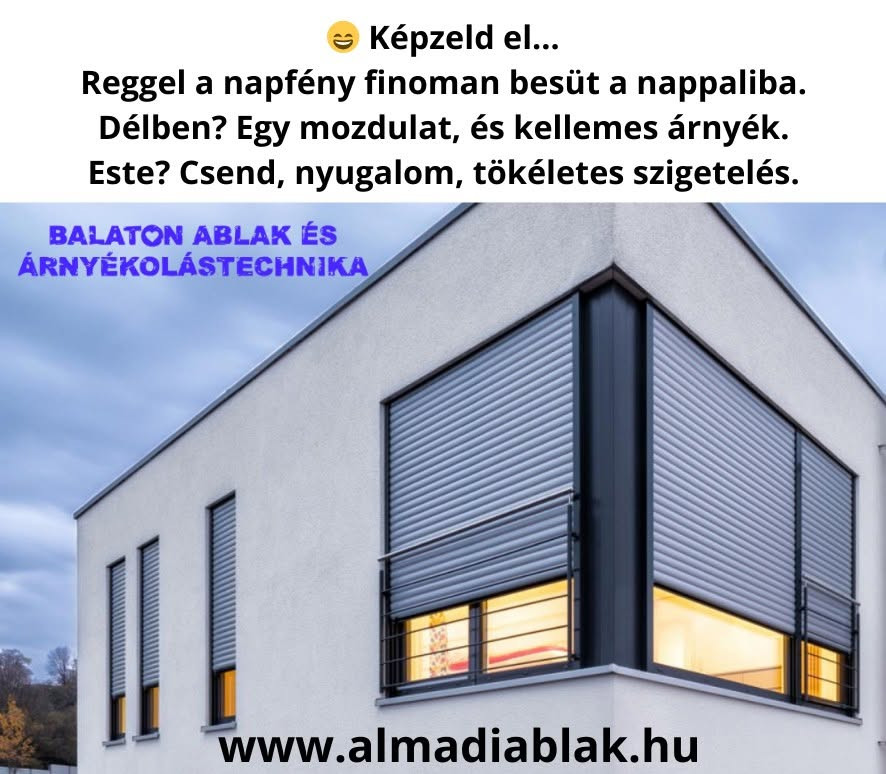 Nyílászáró beépítés és árnyékolás Balaton Ablak kép