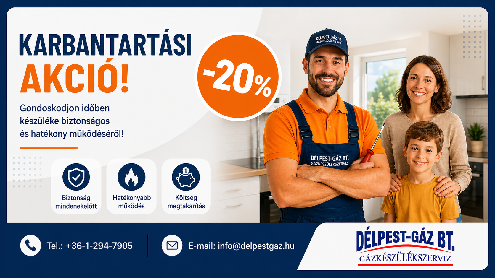 Délpest-Gáz Gázkészülék szervíz Pest megye kép