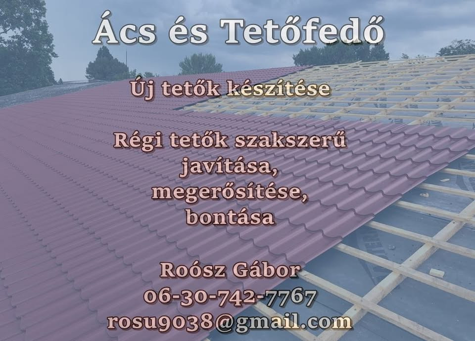 Roósz Gábor Ács és Tetőfedő munkák kép